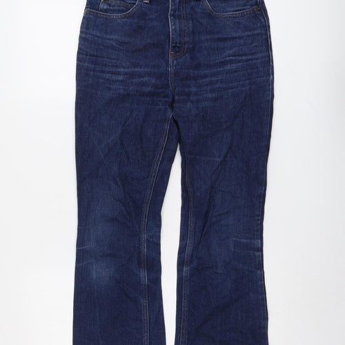 ASOS Womens Blue Cotton Bootcut Jeans Size 26 in L32 in Regular Button