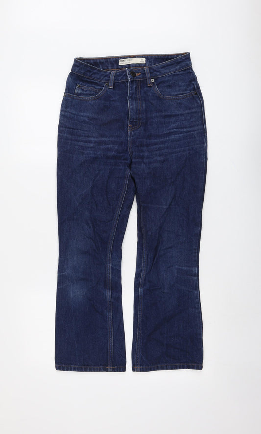 ASOS Womens Blue Cotton Bootcut Jeans Size 26 in L32 in Regular Button