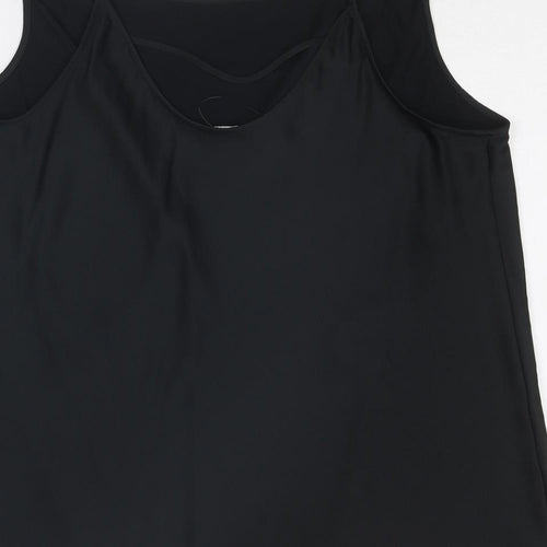 Marks and Spencer Womens Black Polyester Camisole Tank Size 22 Cowl Neck