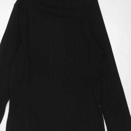 Marks and Spencer Womens Black Polyester A-Line Size 16 Boat Neck Pullover