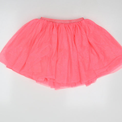 H&M Girls Pink Polyester Tutu Skirt Size 10 Years Regular Pull On