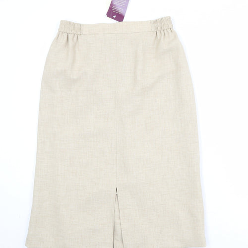 Viyella Womens Beige Polyester A-Line Skirt Size 12