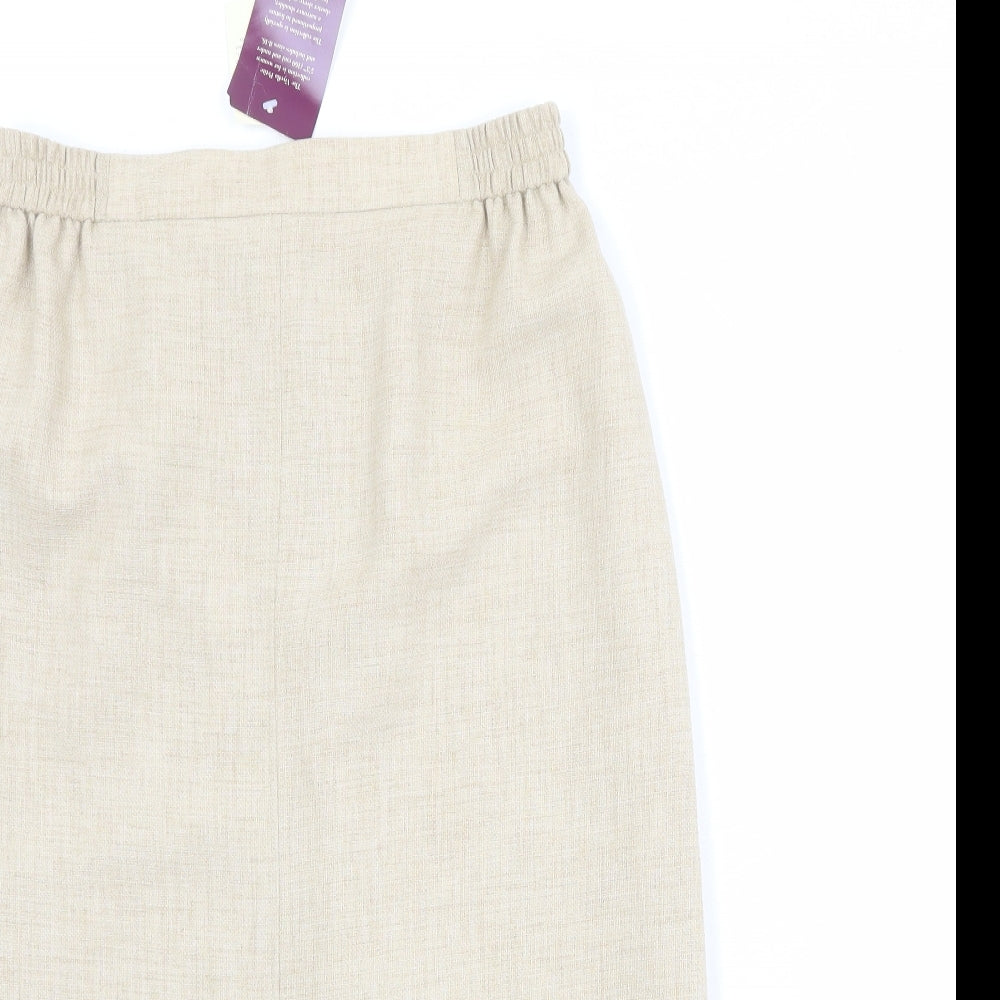 Viyella Womens Beige Polyester A-Line Skirt Size 12