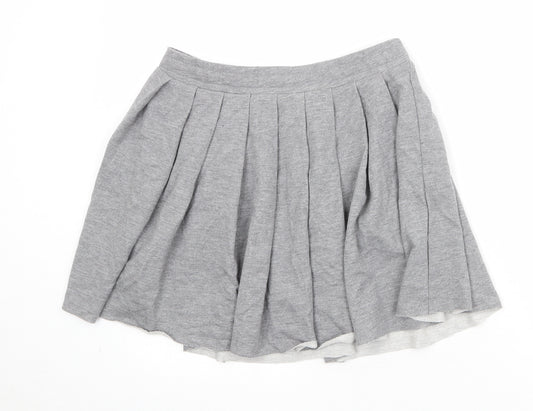 COLLUSION Womens Grey Cotton Pleated Skirt Size 10