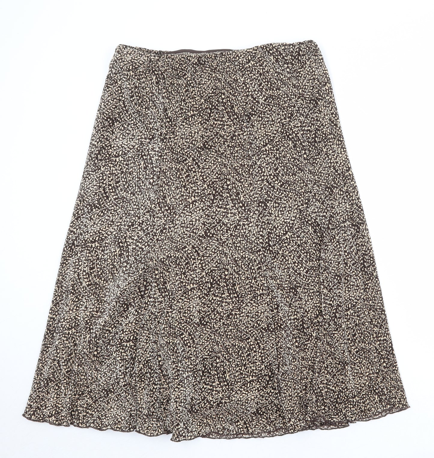 CC Womens Brown Geometric Polyester Swing Skirt Size M