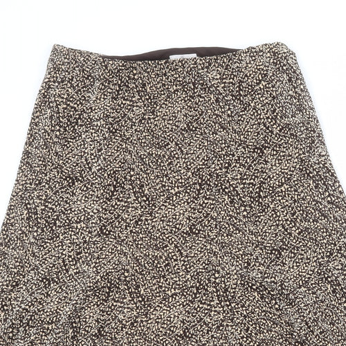 CC Womens Brown Geometric Polyester Swing Skirt Size M