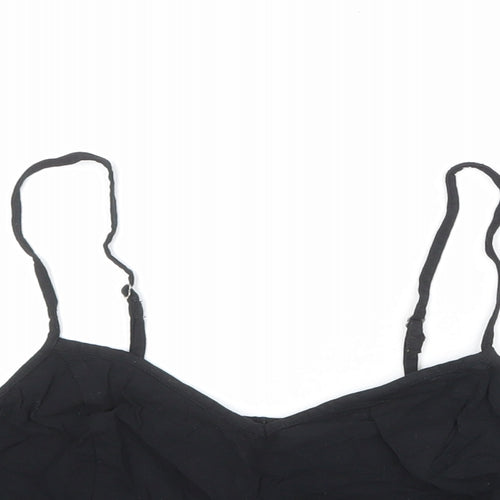 Hollister Womens Black Polyester Cropped Tank Size M V-Neck