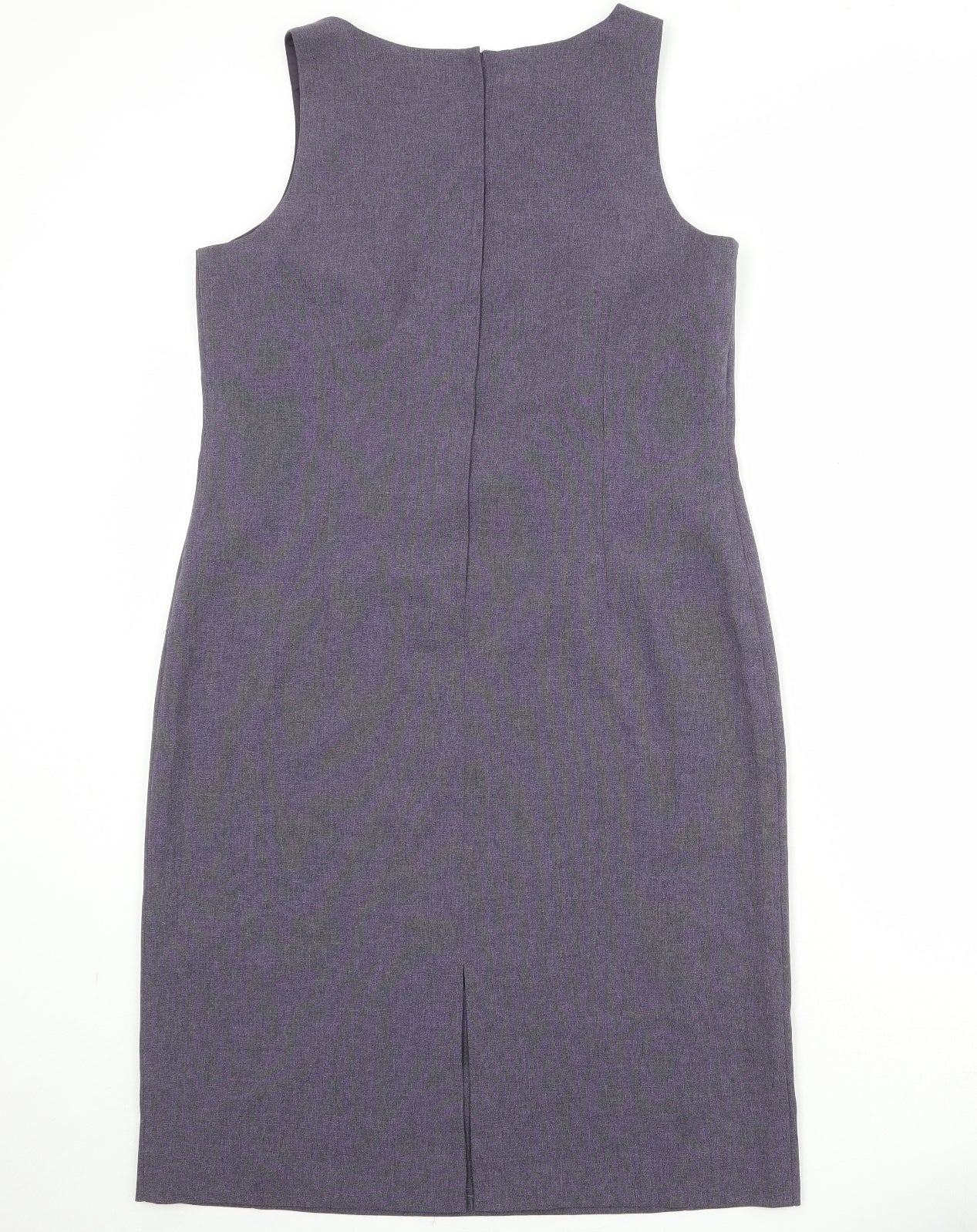 Dorothy Perkins Womens Purple Polyester Shift Size 14 V-Neck Zip