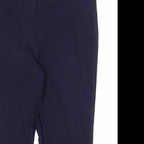 Bonmarché Womens Blue Viscose Trousers Size 18 Regular