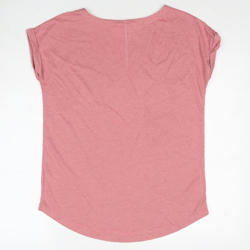 NEXT Womens Pink Cotton Basic T-Shirt Size 10 Round Neck - Star
