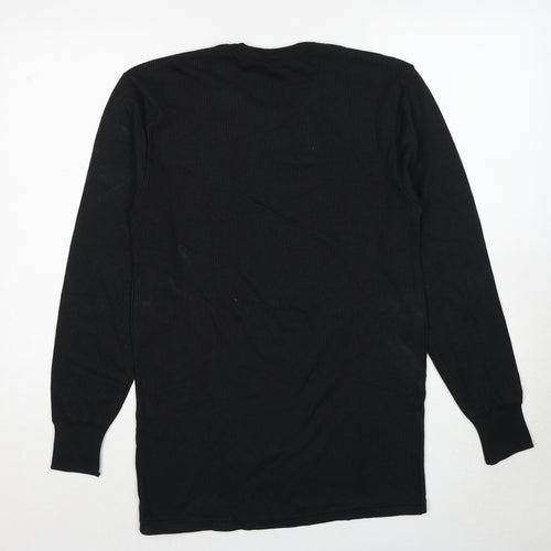 Marks and Spencer Mens Black Cotton Pullover Sweatshirt Size S