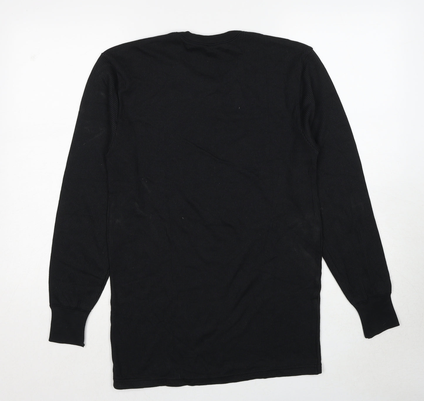 Marks and Spencer Mens Black Cotton Pullover Sweatshirt Size S