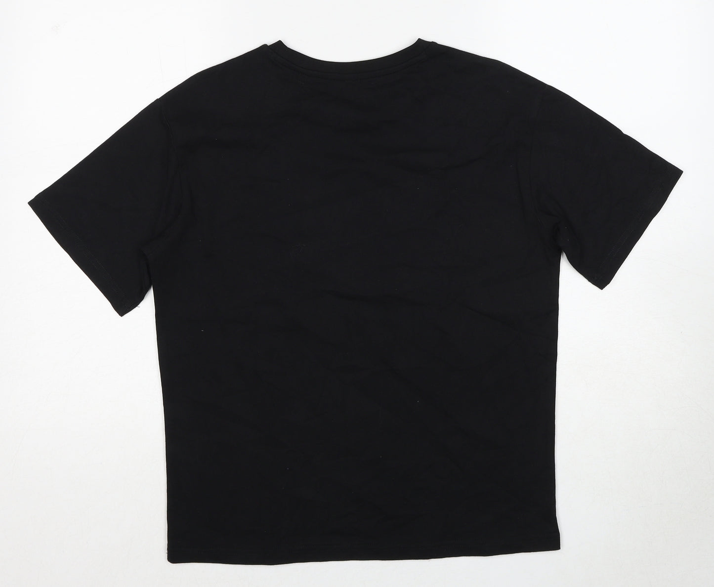 Enjoy Life Womens Black Polyester Basic T-Shirt Size S Crew Neck - Mona Lisa