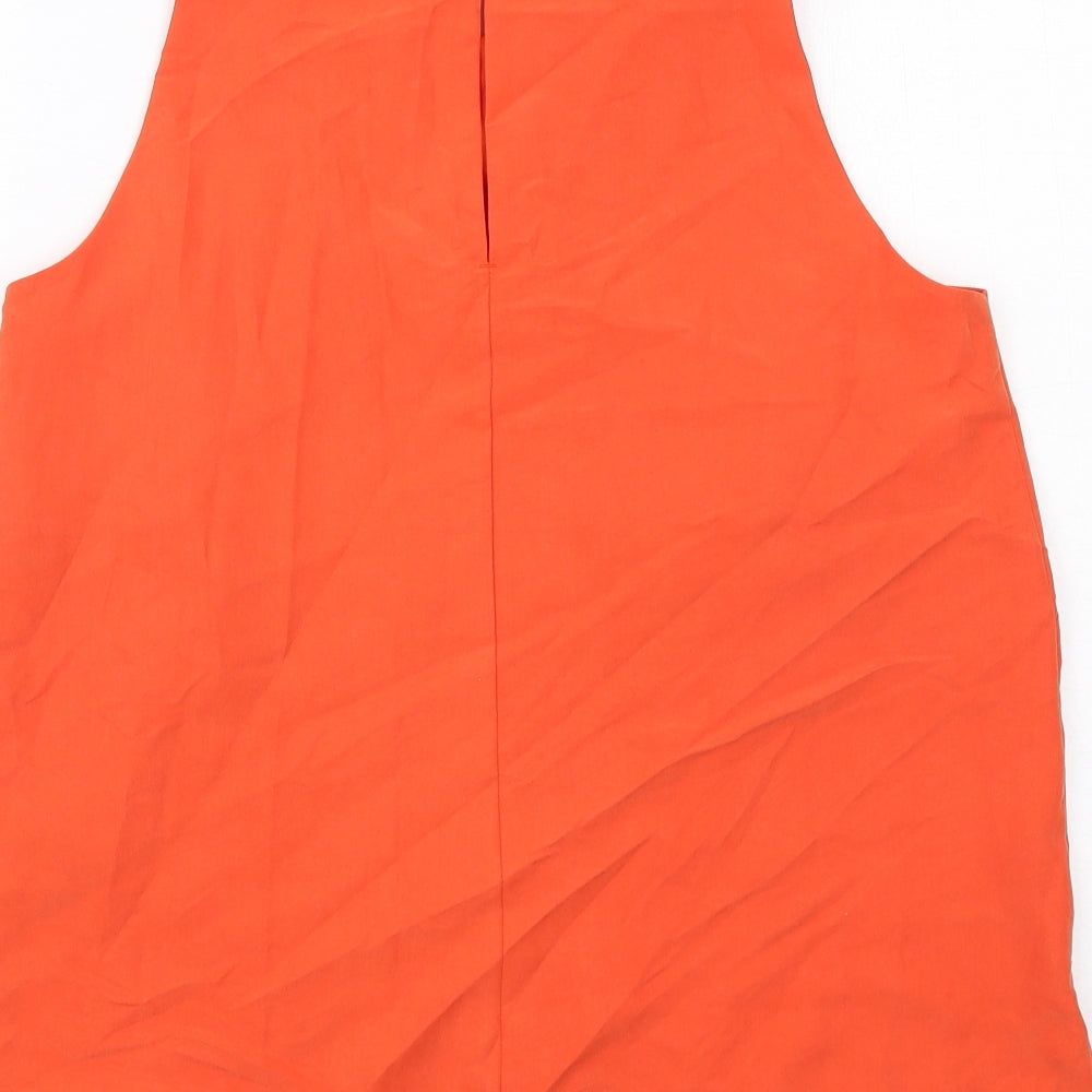 Per Una Womens Orange Modal Basic Blouse Size 8 Boat Neck
