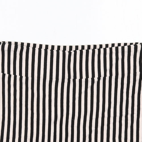 River Island Womens Black Striped Viscose Bandage Skirt Size 12