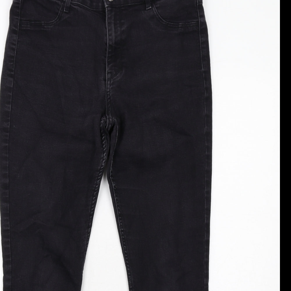 H&M Mens Black Cotton Skinny Jeans Size 32 in Regular Zip