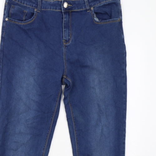 Onfire Womens Blue Cotton Skinny Jeans Size 18 Regular Zip