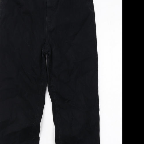 Planet Womens Black Cotton Trousers Size 8 Regular Zip
