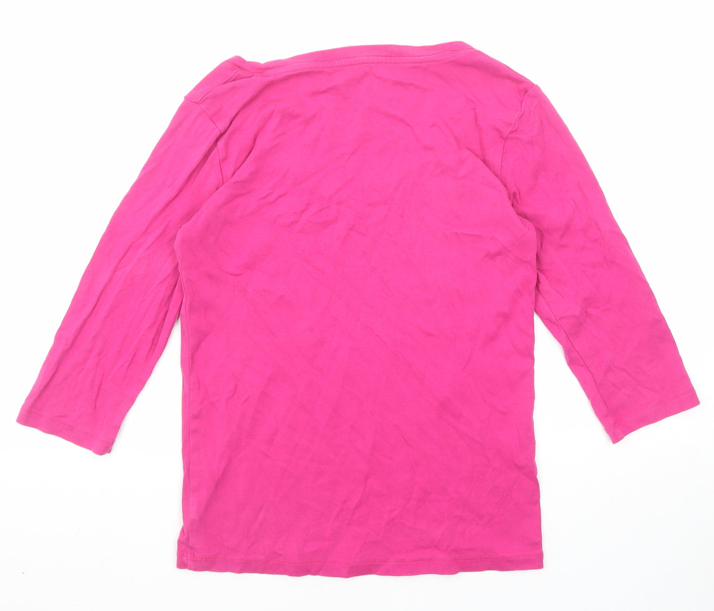 Gap Womens Pink Cotton Basic T-Shirt Size M Scoop Neck