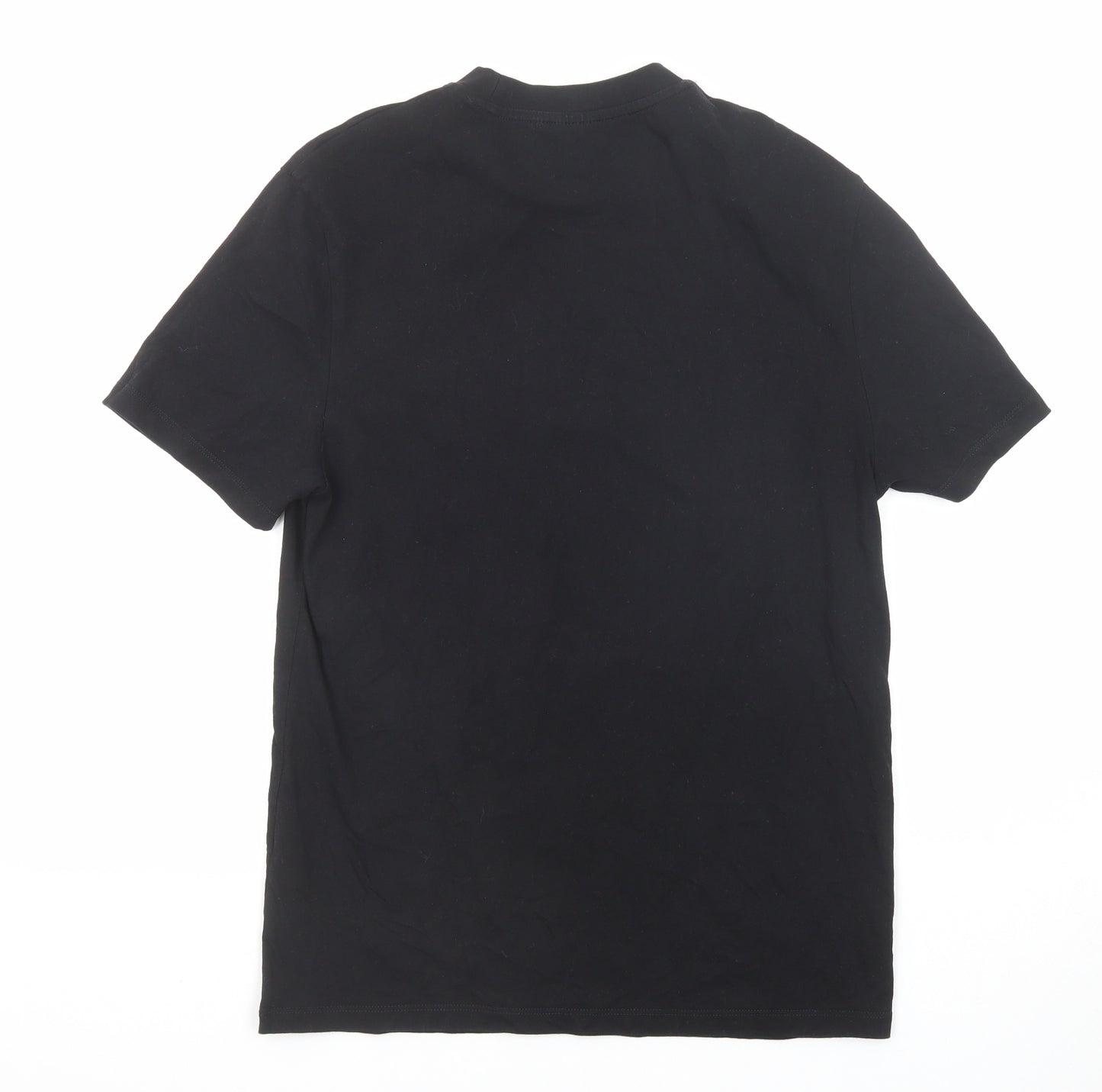 ASOS Mens Black Cotton T-Shirt Size M Round Neck