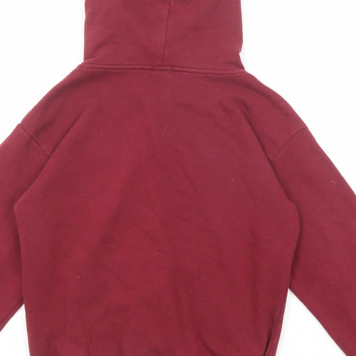 H&M Boys Red Cotton Full Zip Hoodie Size 11-12 Years Zip