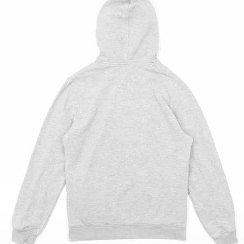 B&C Mens Grey Cotton Pullover Hoodie Size S