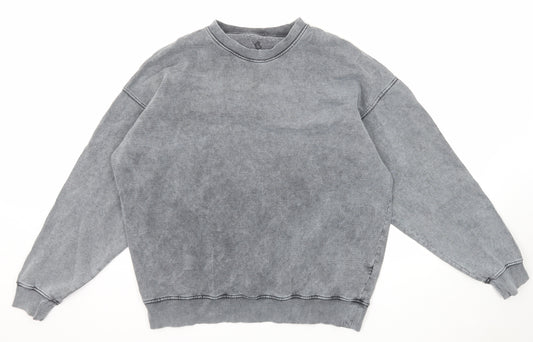 Reclaimed Vintage Mens Grey Cotton Pullover Sweatshirt Size M