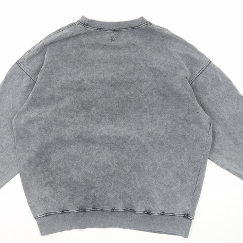 Reclaimed Vintage Mens Grey Cotton Pullover Sweatshirt Size M