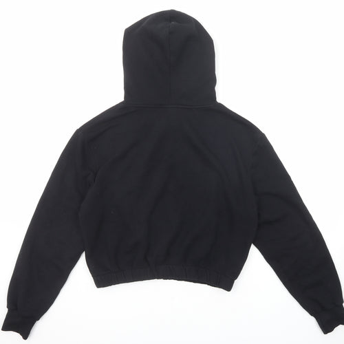H&M Girls Black Cotton Pullover Hoodie Size 12-13 Years Pullover