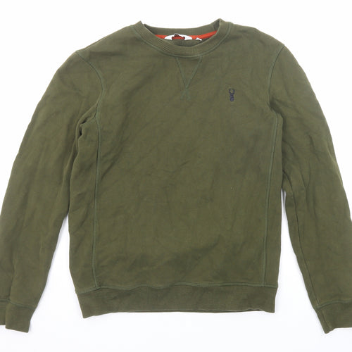 NEXT Mens Green Cotton Pullover Sweatshirt Size S