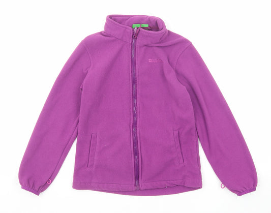 Mountain Warehouse Girls Purple Jacket Size 9-10 Years Zip