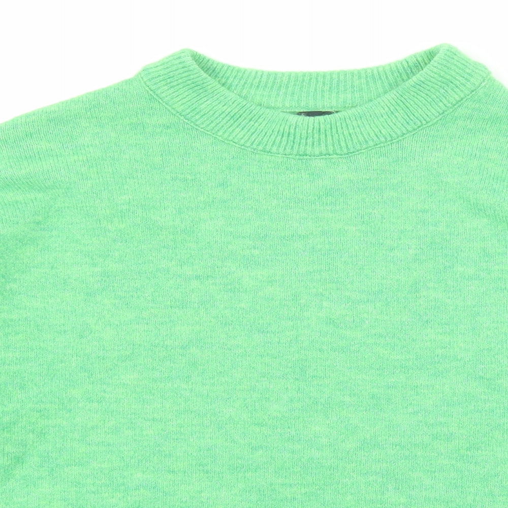 ASOS Womens Green Round Neck Acrylic Pullover Jumper Size 8