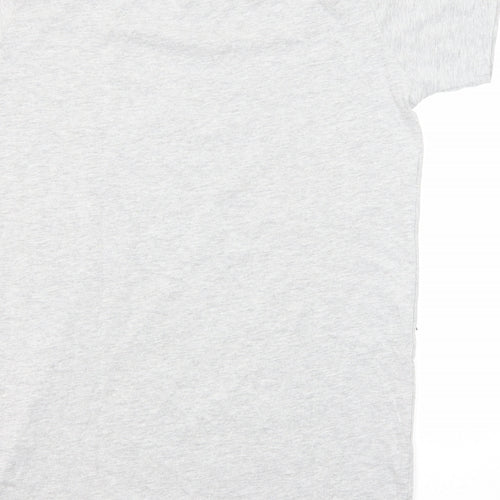 Boohoo Womens Grey Polyester Basic T-Shirt Size 14 Crew Neck