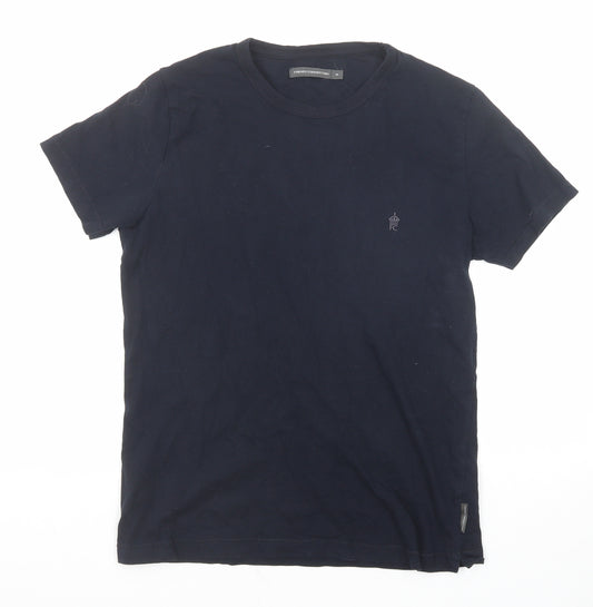 French Connection Mens Blue Cotton T-Shirt Size M Round Neck
