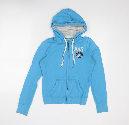 Abercrombie & Fitch Womens Blue Cotton Full Zip Hoodie Size S Zip