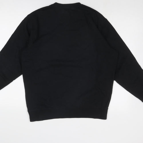 Blue Harbour Mens Black Cotton Pullover Sweatshirt Size M
