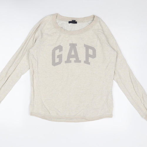 Gap Womens Beige Cotton Pullover Sweatshirt Size S Pullover