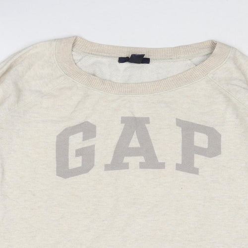 Gap Womens Beige Cotton Pullover Sweatshirt Size S Pullover