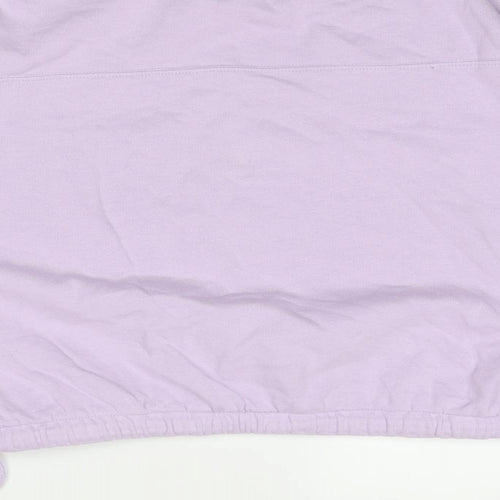 John Lewis Womens Purple Cotton Pullover Sweatshirt Size L Pullover