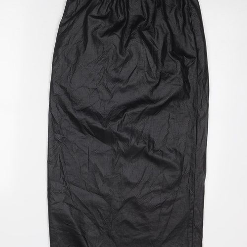 ASOS Womens Black Polyester A-Line Skirt Size 10