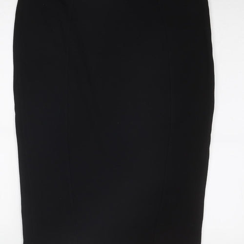 Marks and Spencer Womens Black Viscose Straight & Pencil Skirt Size 16