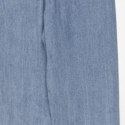 Boohoo Womens Blue Cotton Skinny Jeans Size 8 Regular Zip