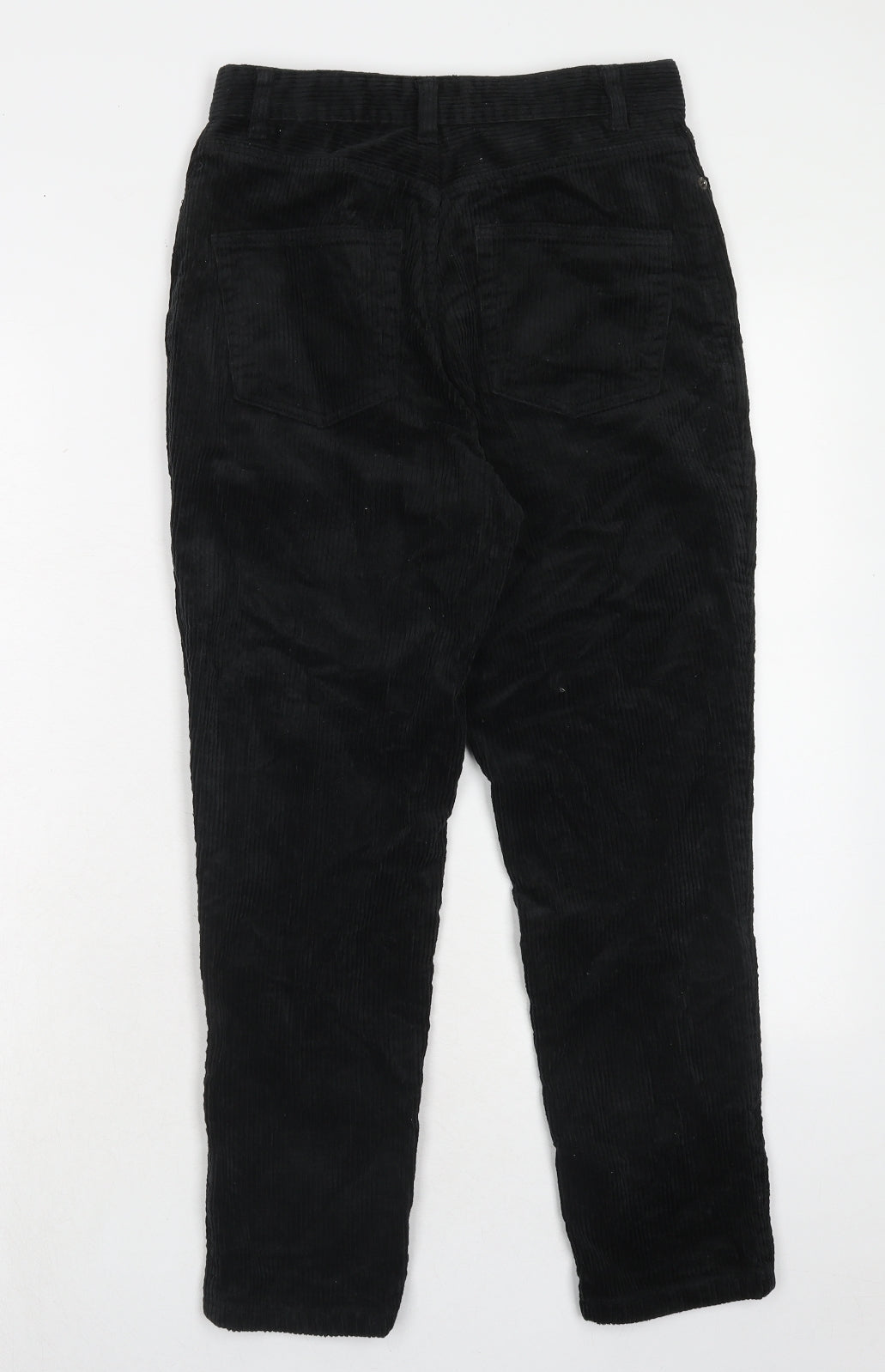 Monki Womens Black Cotton Trousers Size 10 Regular Zip