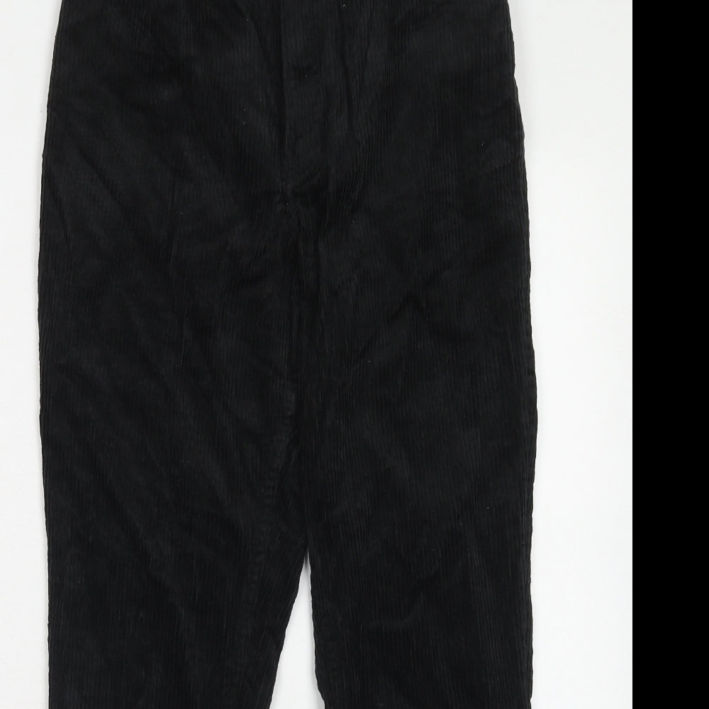 Monki Womens Black Cotton Trousers Size 10 Regular Zip