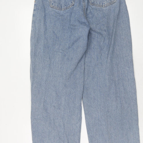 COLLUSION Womens Blue Cotton Mom Jeans Size 28 L32 in Regular Zip
