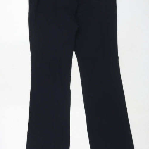 NEXT Womens Blue Polyester Dress Pants Trousers Size 8 Regular Hook & Eye