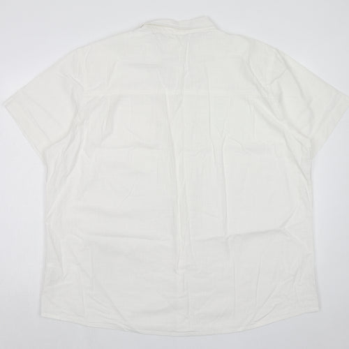 Mountain Warehouse Mens White Cotton Button-Up Size 3XL Collared Button