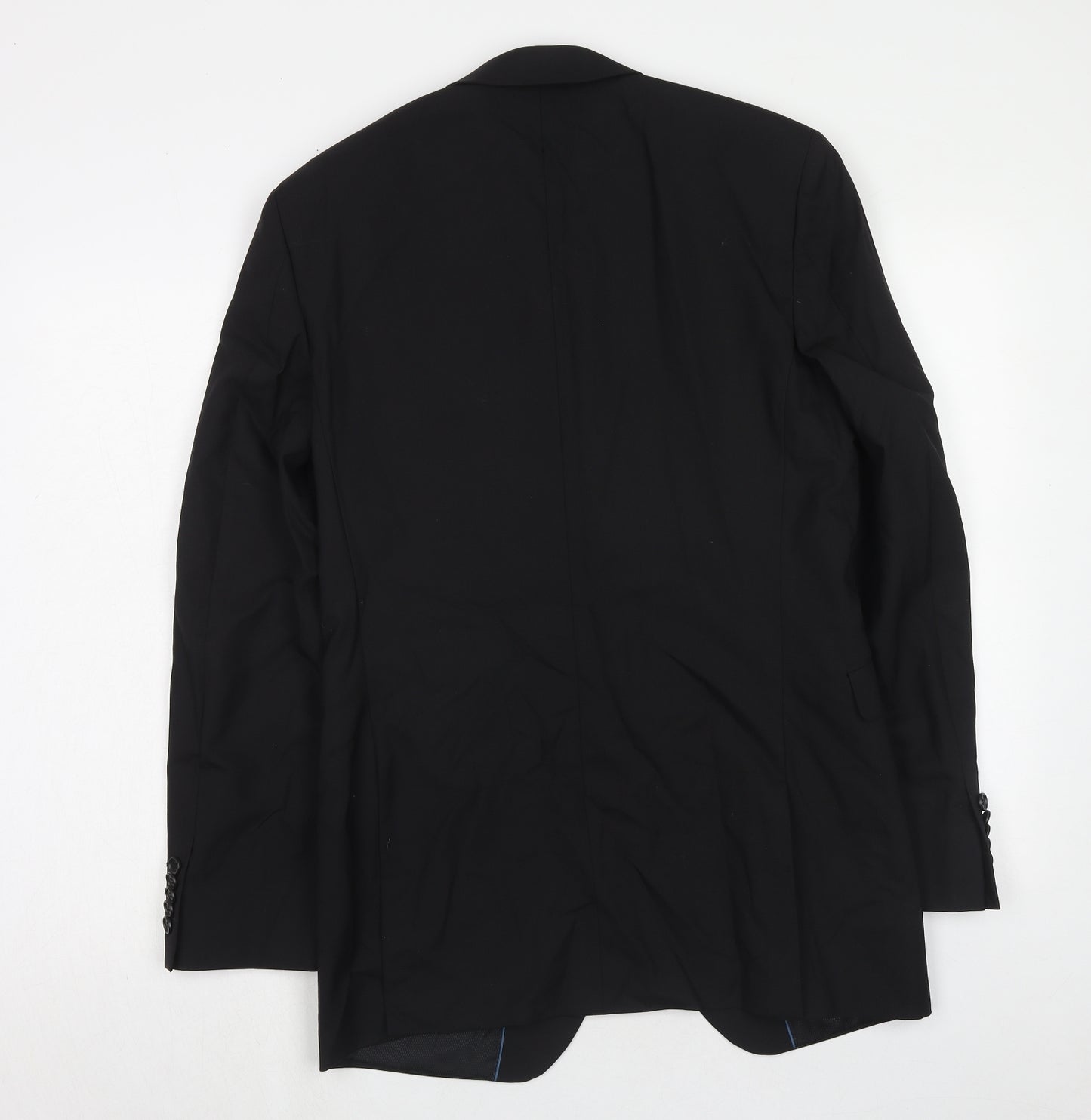 Burton Mens Black Wool Jacket Suit Jacket Size 38 Regular