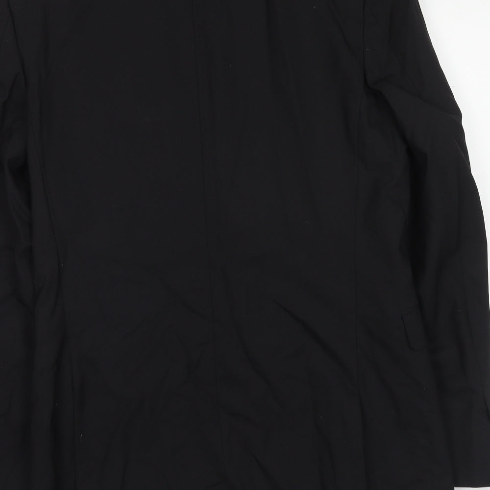 Burton Mens Black Wool Jacket Suit Jacket Size 38 Regular