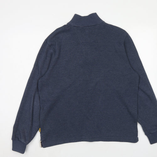 Maine Mens Blue Cotton Pullover Sweatshirt Size M
